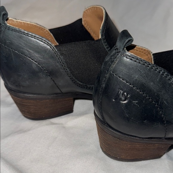 Josef Seibel Black Leather Ankle Boots with Medium Heel Size 38 - Picture 11 of 12